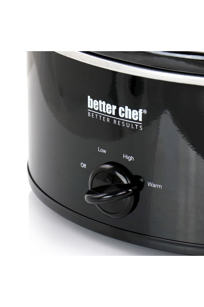 3 Quart Oval Slow Cooker with Removable Stoneware Crock, Alternate, color, Black