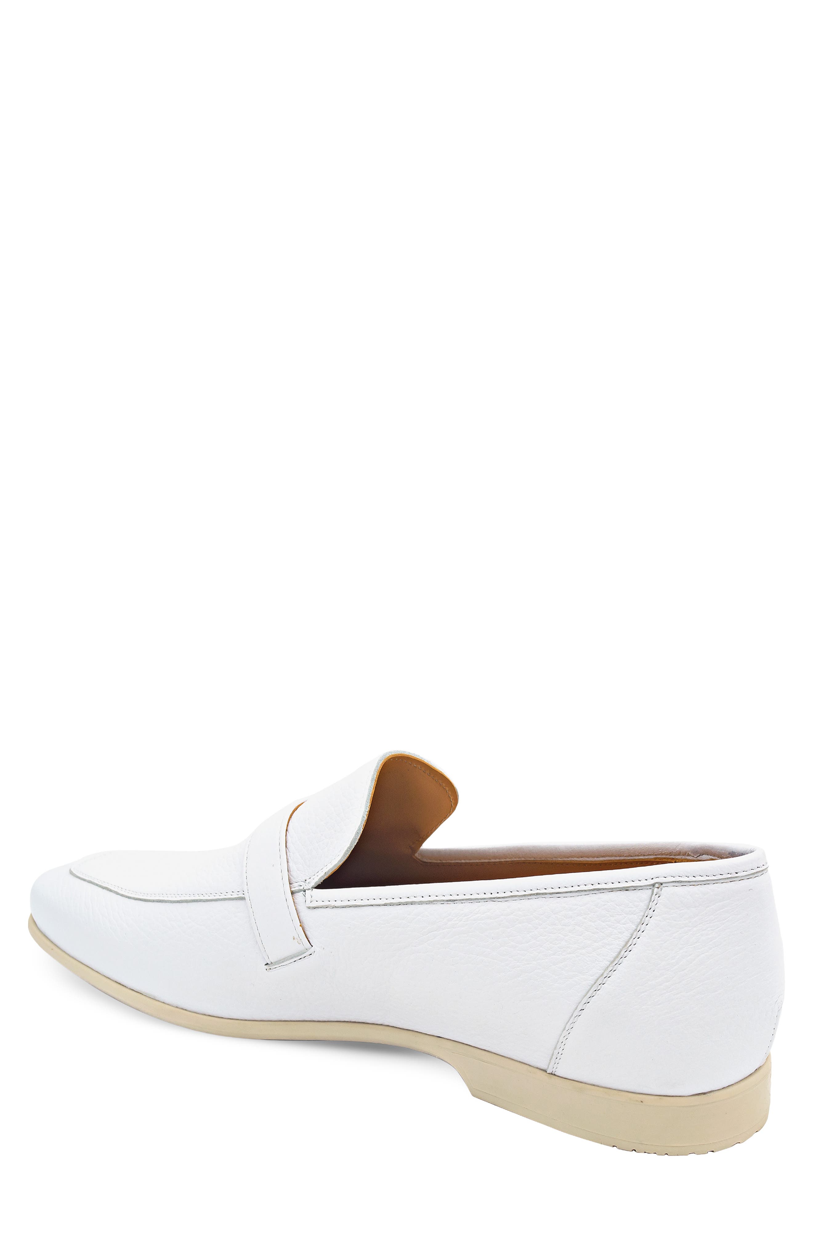 Mezlan Alarcon Apron Toe Loafer, Alternate, color, White