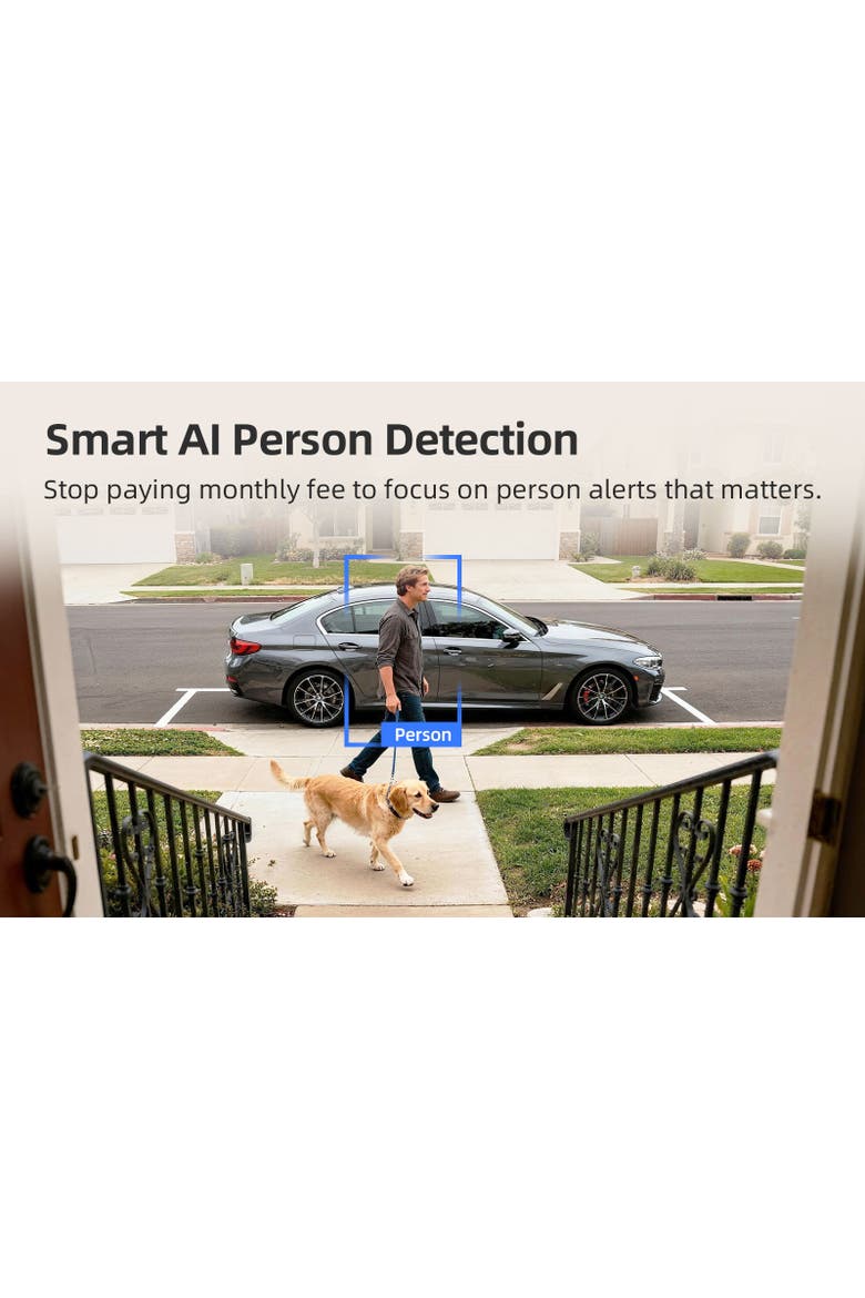 2 pack Smart Indoor WiFi Camera, Alternate, color, White