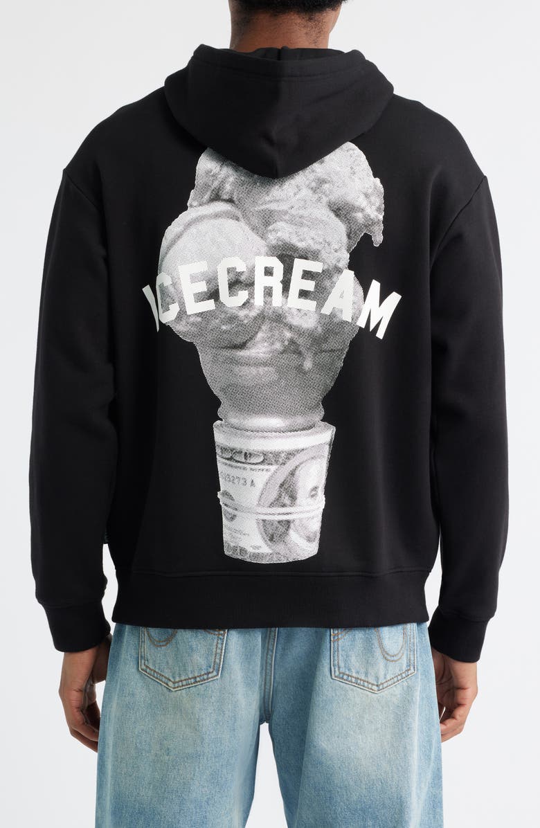 ICECREAM Blanco Graphic Hoodie, Alternate, color, Black