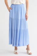 T Tahari Textured Tiered Skirt