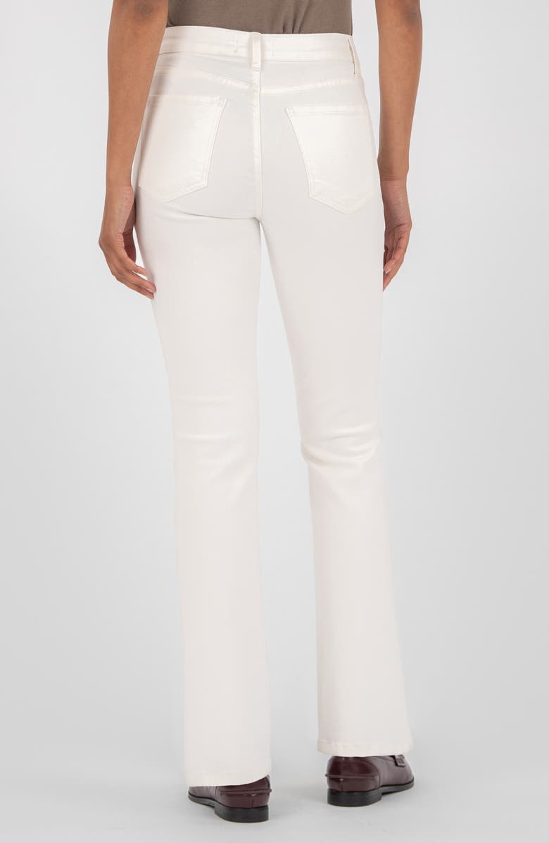 KUT from the Kloth Kelsey Inset Pocket Ankle Flare Jeans, Alternate, color, Cream