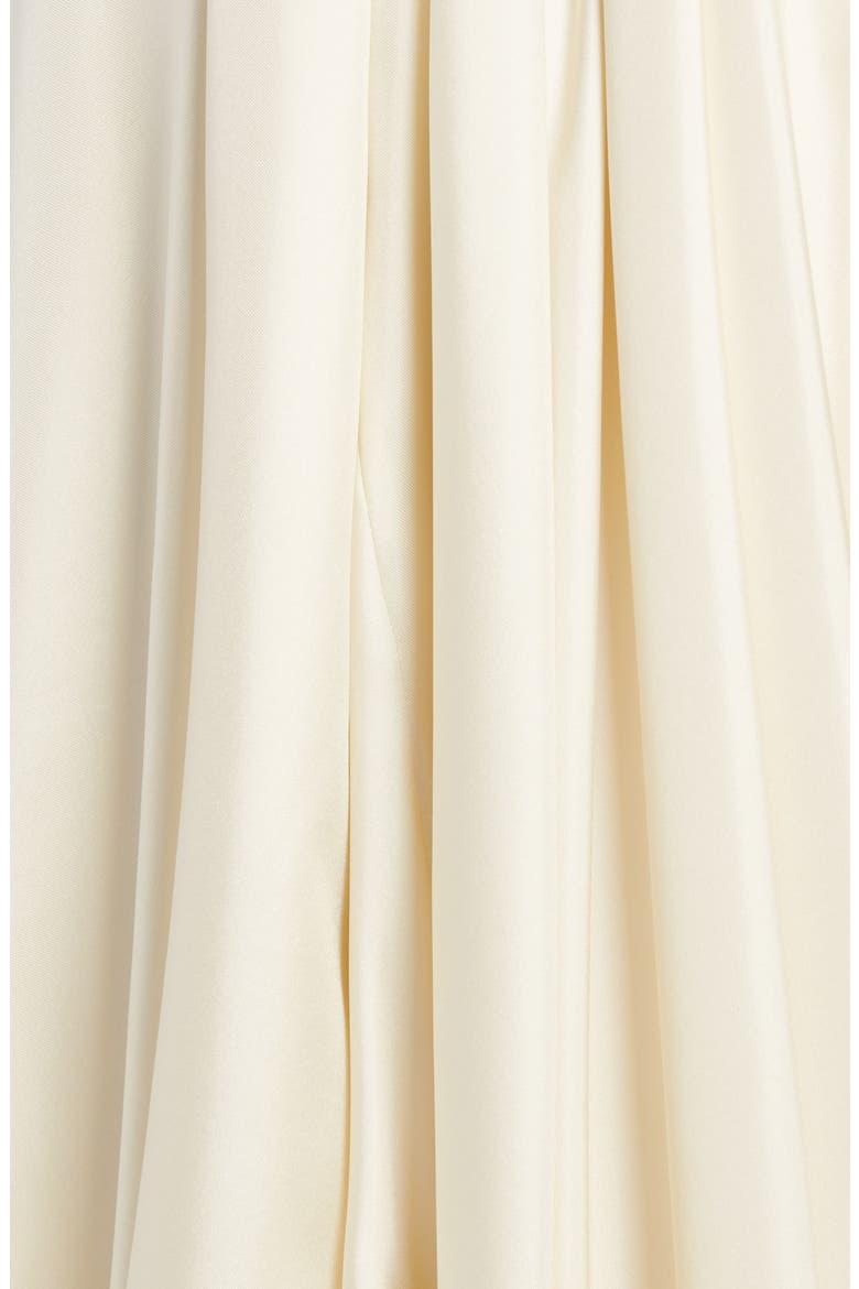 Hana Asymmetric Bubble Hem Silk Maxi Skirt, Alternate, color, IVORY