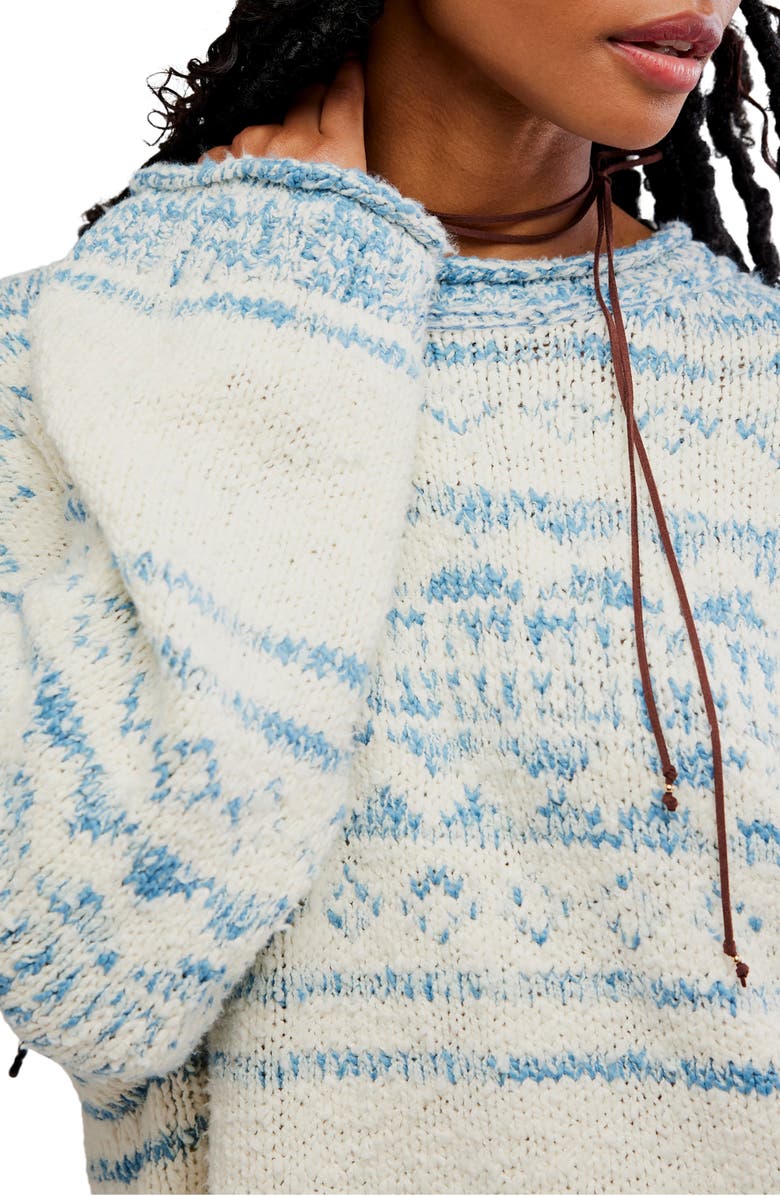 Free People Dani Oversize Cotton Blend Sweater, Alternate, color, Cloud Combo