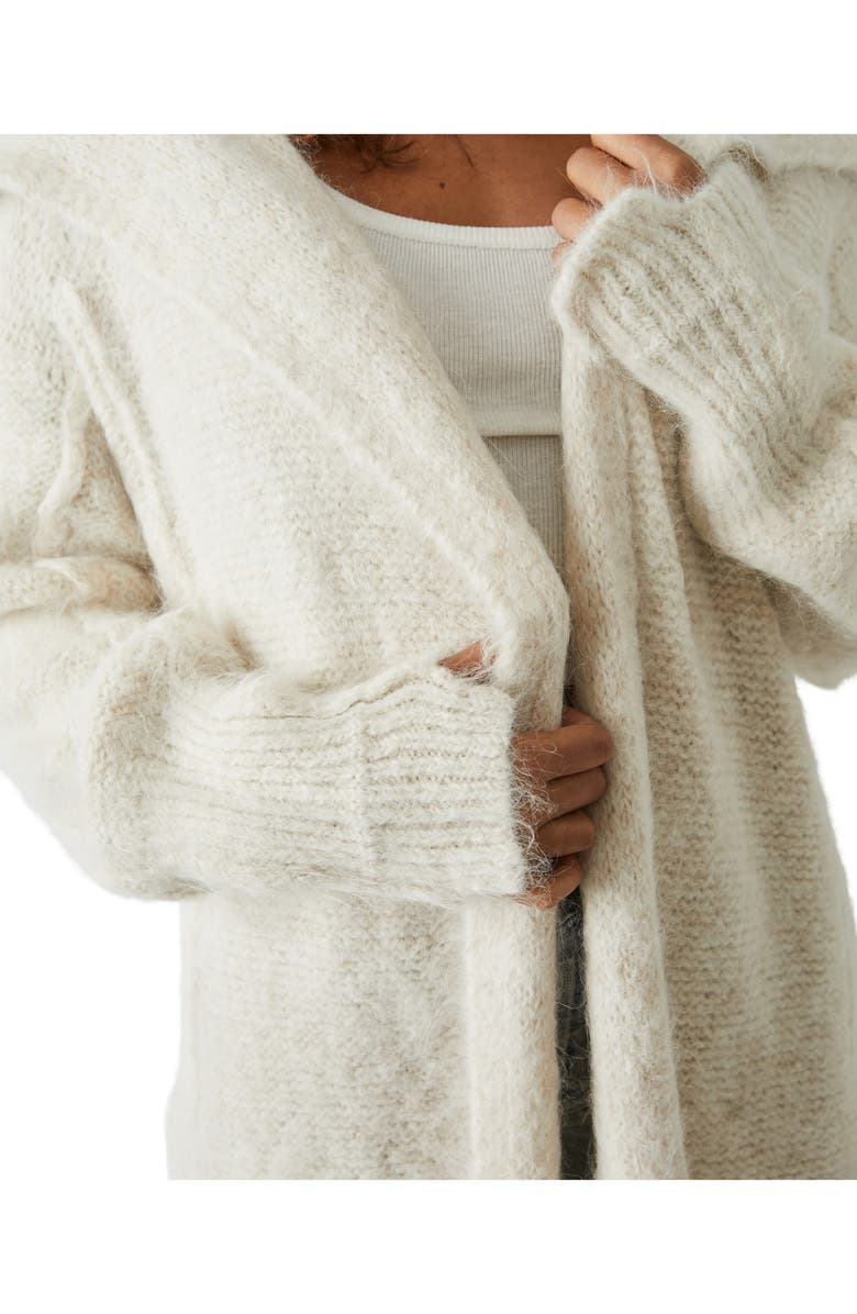 Free People Florence Longline Hooded Alpaca Blend Cardigan, Alternate, color,