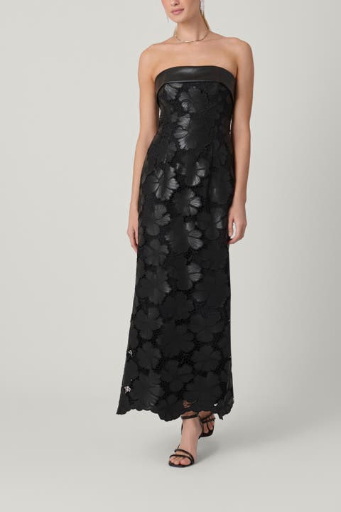 Leather Cut-Out Lace Serena Dress