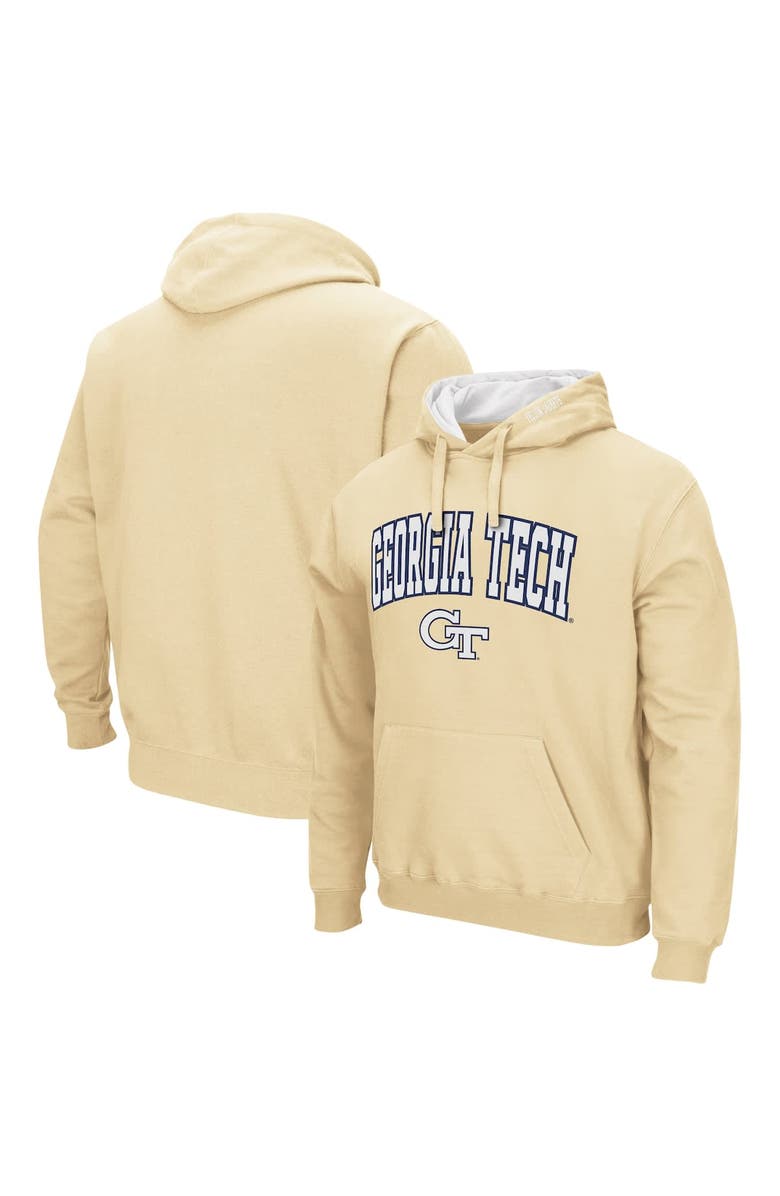 COLOSSEUM Men's Colosseum Gold Georgia Tech Yellow Jackets Arch and Logo Pullover Hoodie, Main, color, Gold