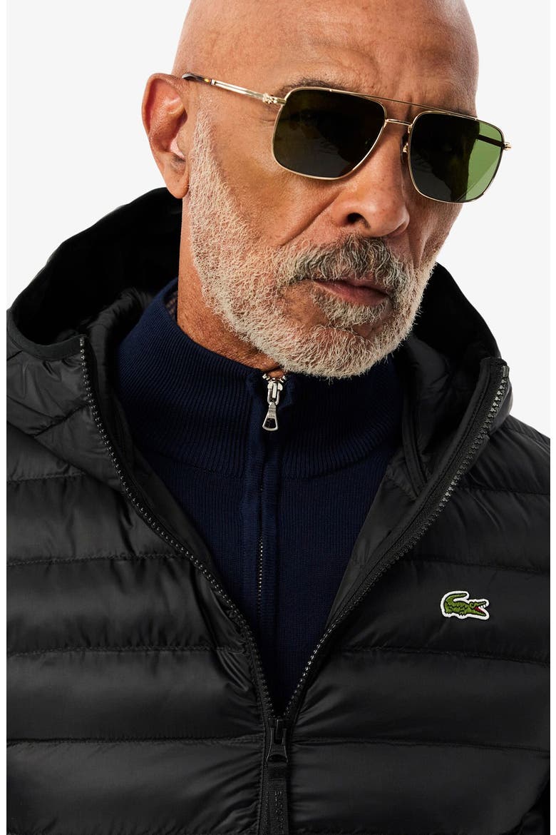 Hooded Puffer Jacket, Alternate, color, BLACK