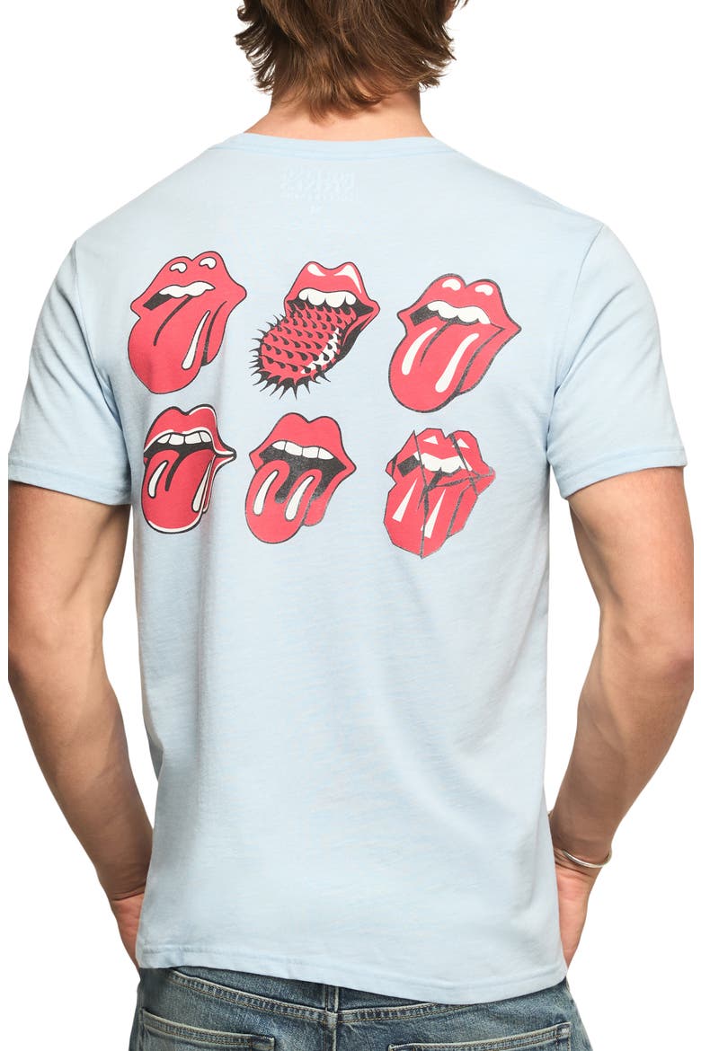 Rolling Stones Tongues Graphic T-Shirt, Alternate, color, CERULEAN