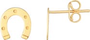 KARAT RUSH 14K Yellow Gold Horseshoe Stud Earrings