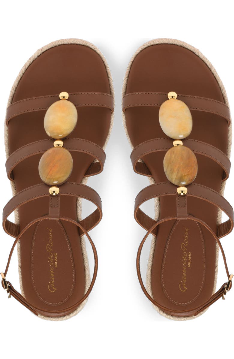 Gianvito Rossi Alicudi Espadrillas, Alternate, color, Brown Calf Leather