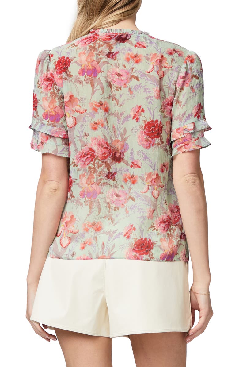 PAIGE Nadja Floral Print Puff Sleeve Top, Alternate, color, 