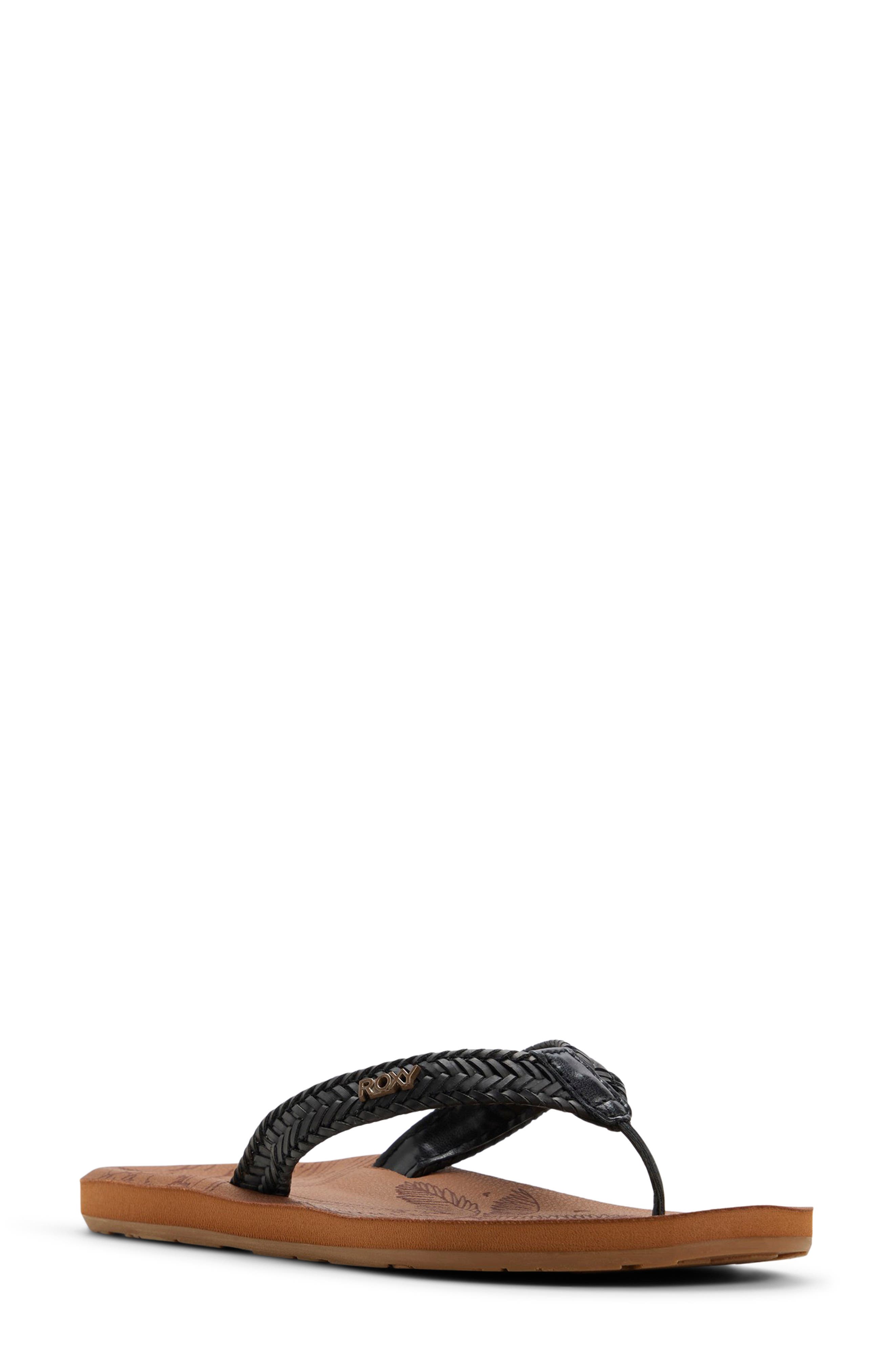 Roxy Lili III Flip Flop, Main, color, Black