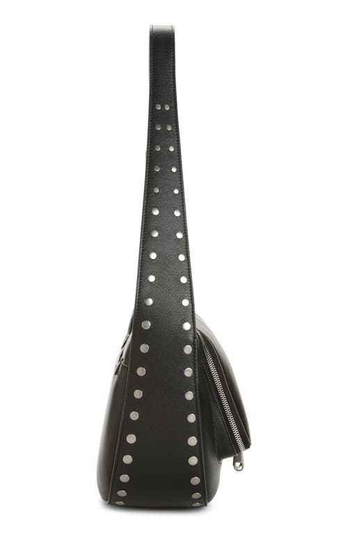 Shop Anya Hindmarch Vere Studded Leather Shoulder Bag In Black