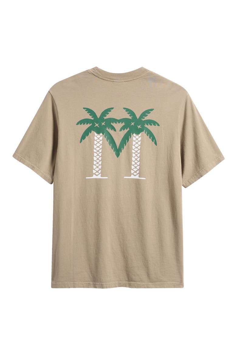 Bermuda Palms Graphic Cotton T-Shirt, Alternate, color, TAUPE