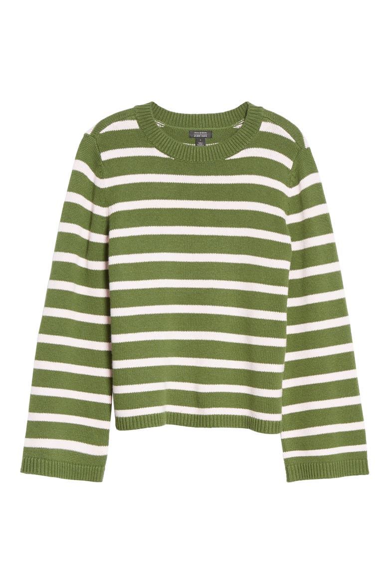 x Atlantic-Pacific Oversize Stripe Sweater, Main, color, GREEN- PINK STRIPE