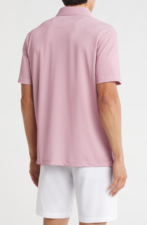 Kenneth Cole Chevron Piqué Golf Polo In Pink