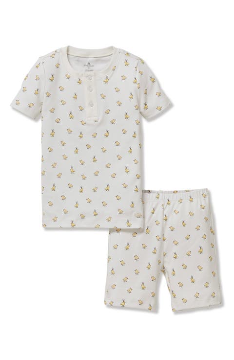 Kids' Pima Cotton Interlock Fitted Two-Piece Short Pajamas (Baby & Toddler)