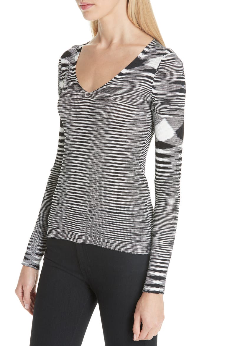 Space Dye Knit Sweater, Alternate, color, BLACK