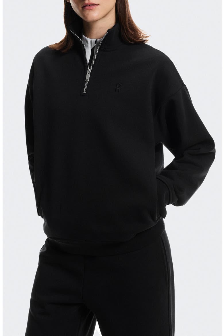 Club Collective Quarter Zip Sweatshirt, Alternate, color, BLACK