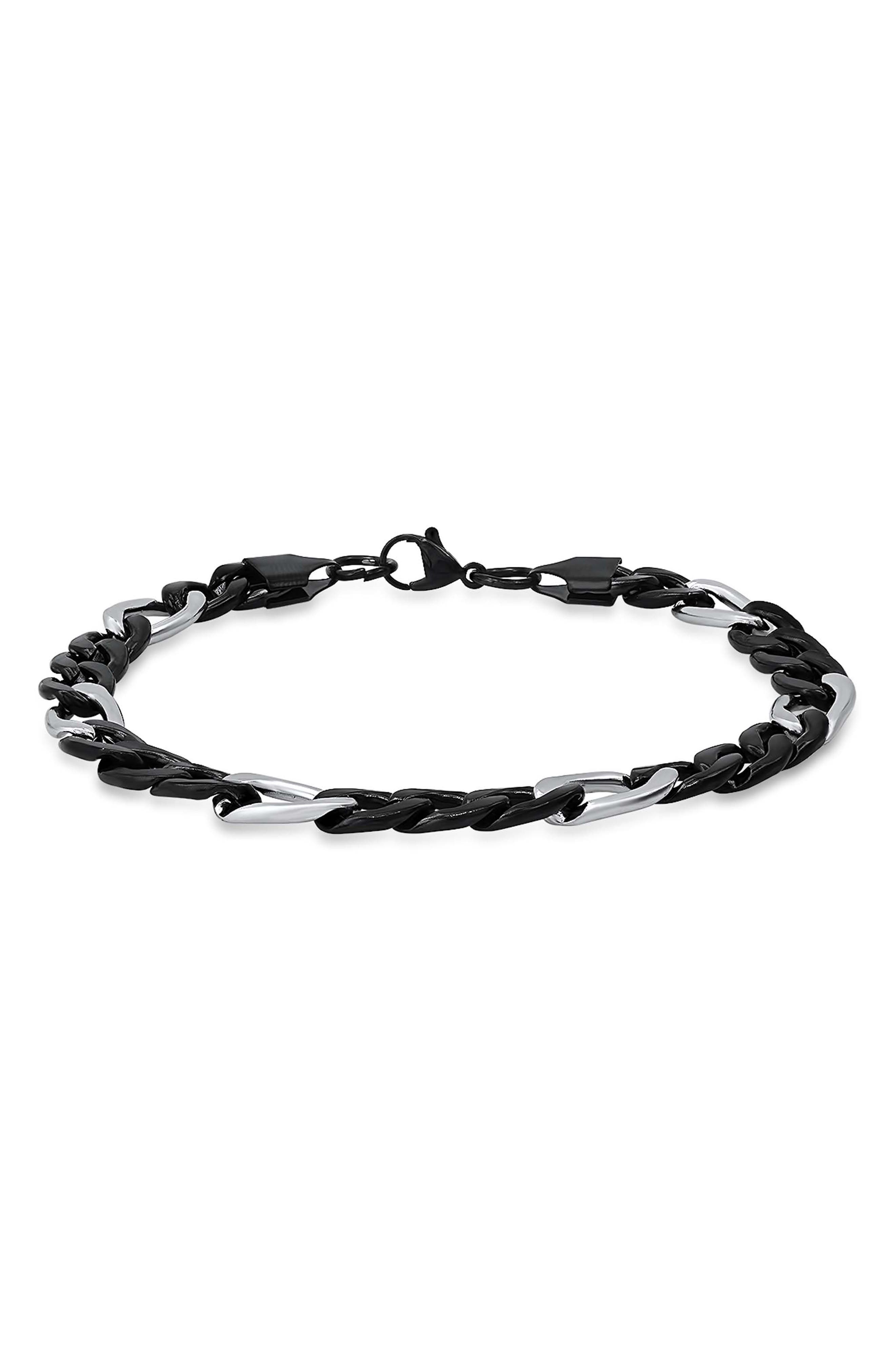 Men's Two Tone Curb Link Bracelet