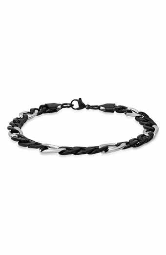 Men's Two Tone Curb Link Bracelet