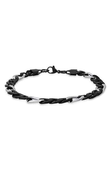 Men's Two Tone Curb Link Bracelet