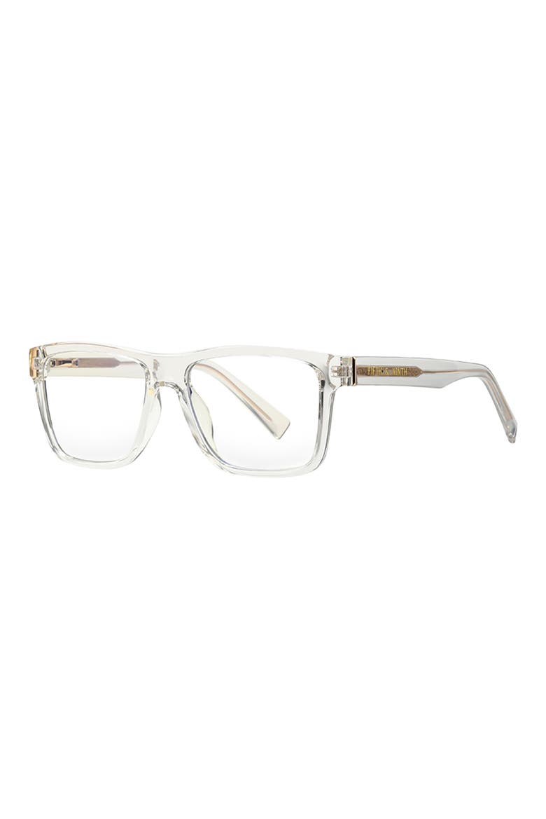 Parker 57mm Square Blue Light Blocking Glasses, Alternate, color, CLEAR