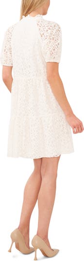 Puff Sleeve Babydoll Lace Minidress