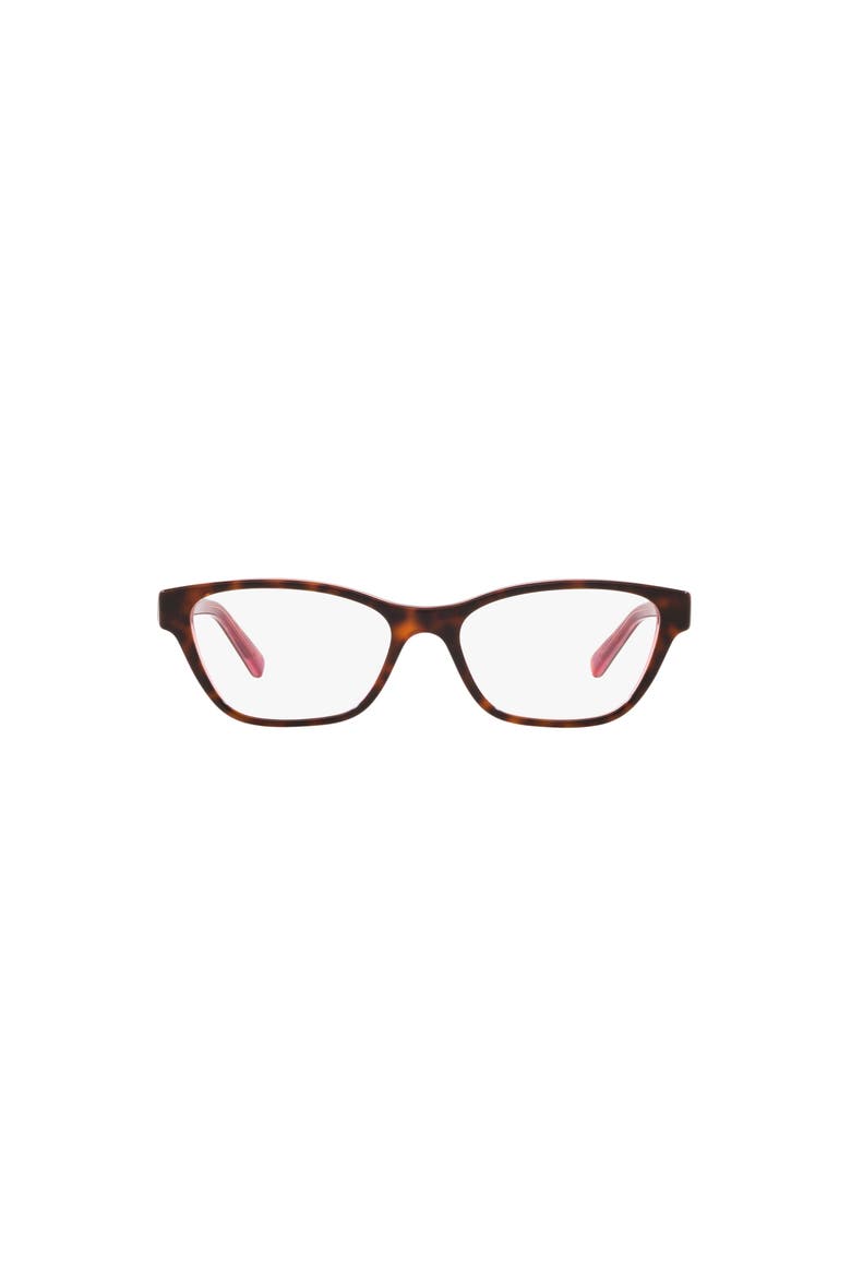 52mm Square optical glasses, Alternate, color, Pink Tortoise