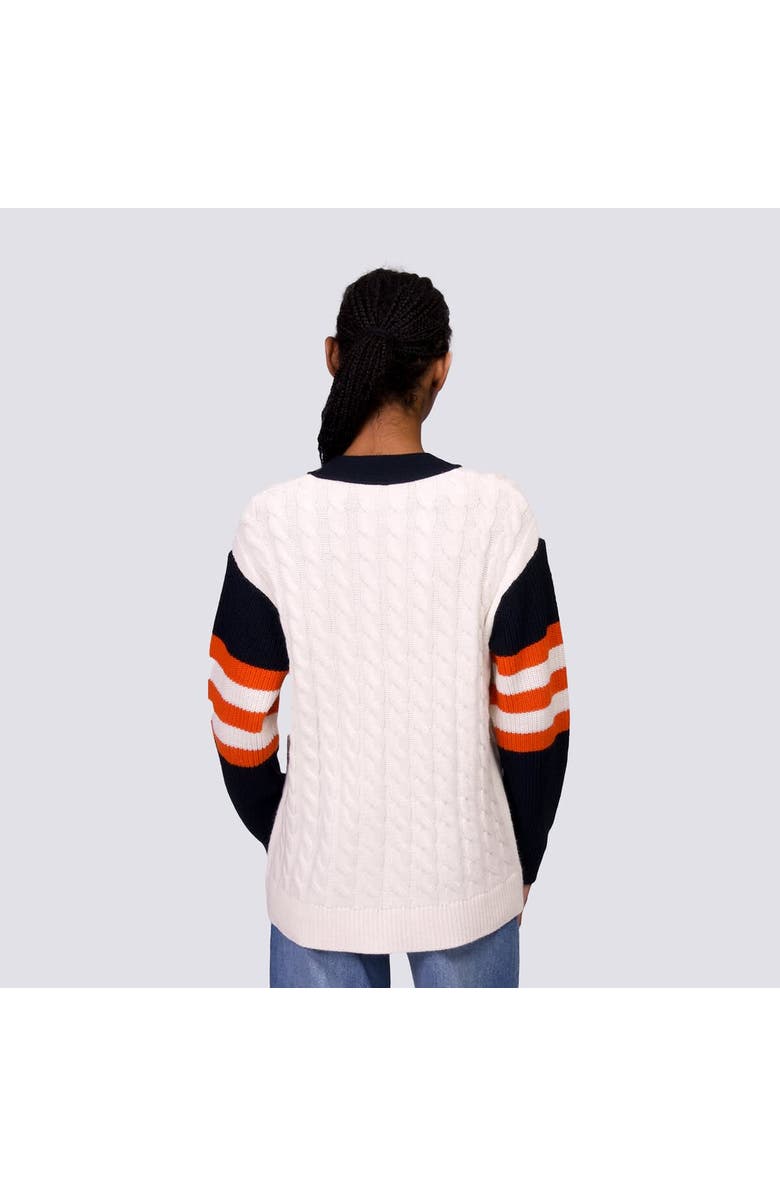 LUSSO Women's Lusso Black/White San Francisco Giants Shyla Knit V-Neck Full-Zip Sweater, Alternate, color, Black