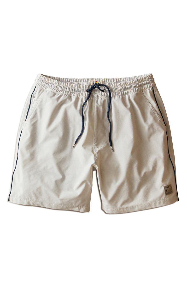 Marine Layer Lined Sport and Swim Shorts, Alternate, color, White