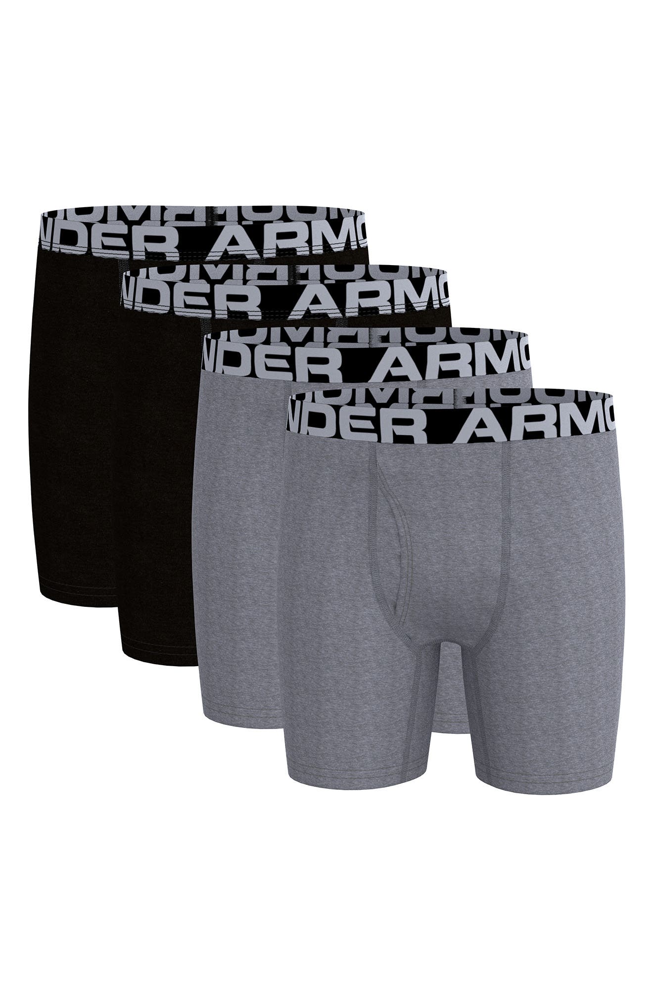 Under Armour Kids' 4-Pack HeatGear® Boxer Briefs