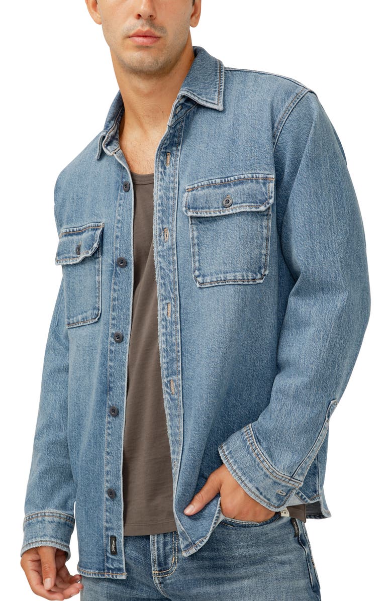 Silver Jeans Co. Denim Shirt Jacket, Alternate, color, Indigo