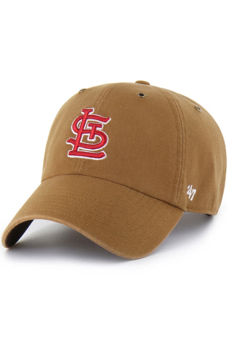 Men's Carhartt x '47  Brown St. Louis Cardinals Clean Up Adjustable Hat, Main, color, Brown