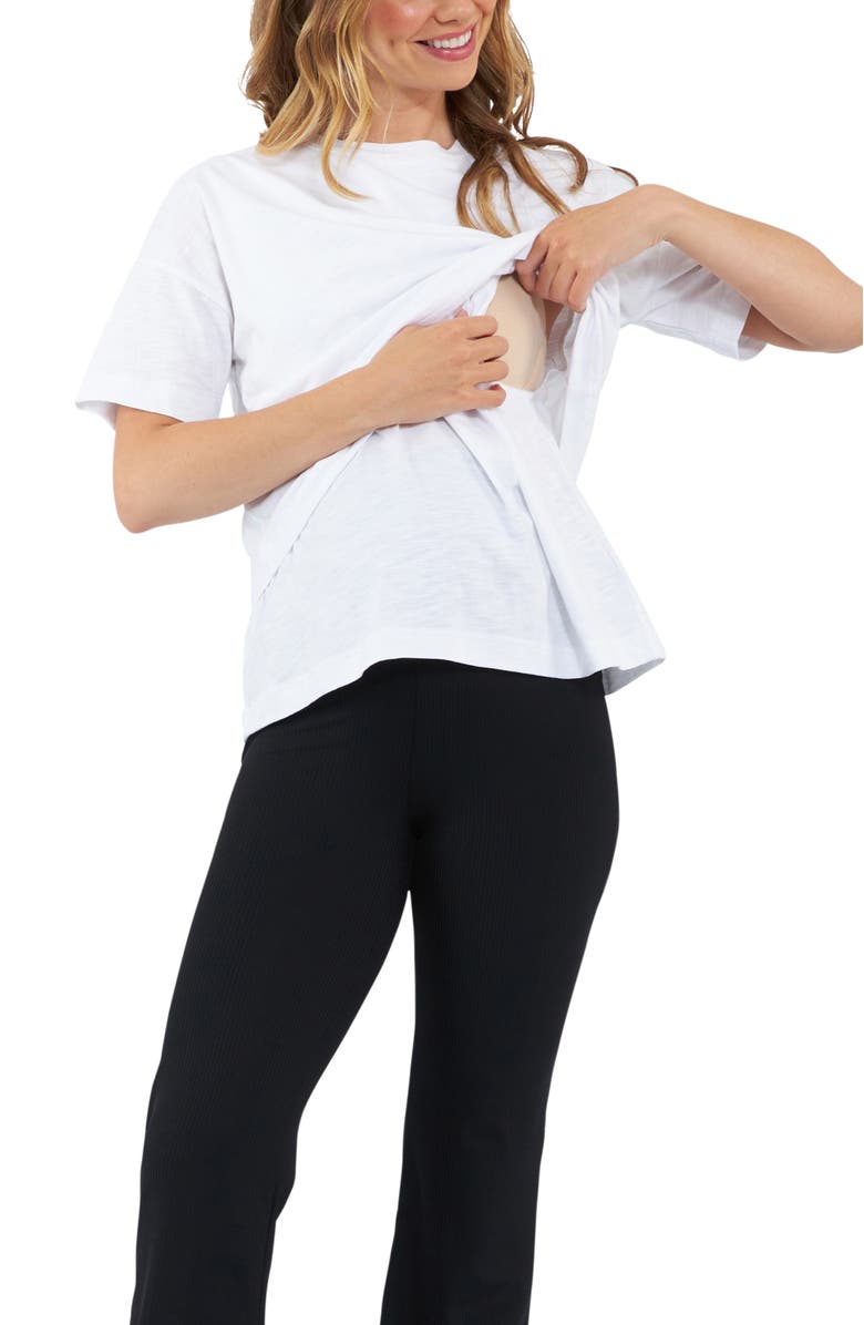 Ripe Maternity Claud Nursing Tee, Alternate, color, White