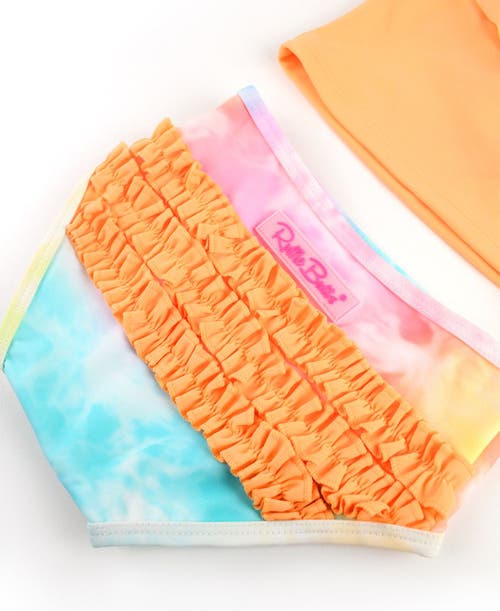 Rufflebutts Girls One Shoulder Ruffle Upf50+ Tankini In Multi