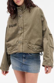 BDG Urban Outfitters Oversize Canvas Military Jacket