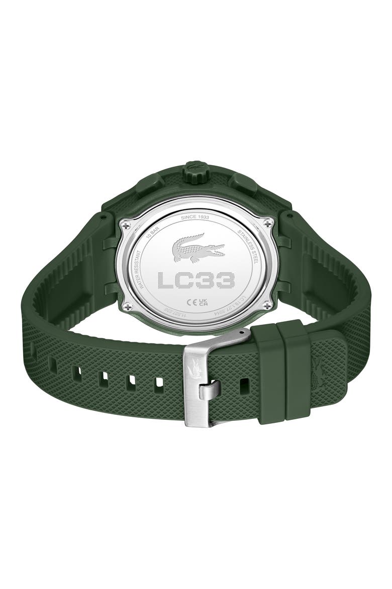 LC33 Silicone Strap Watch, 45mm, Alternate, color, KHAKI