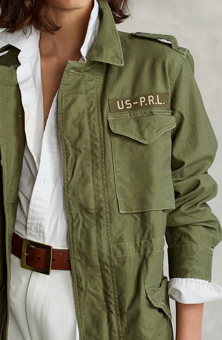 Polo Ralph Lauren Cotton Twill Military Jacket, Alternate, color,