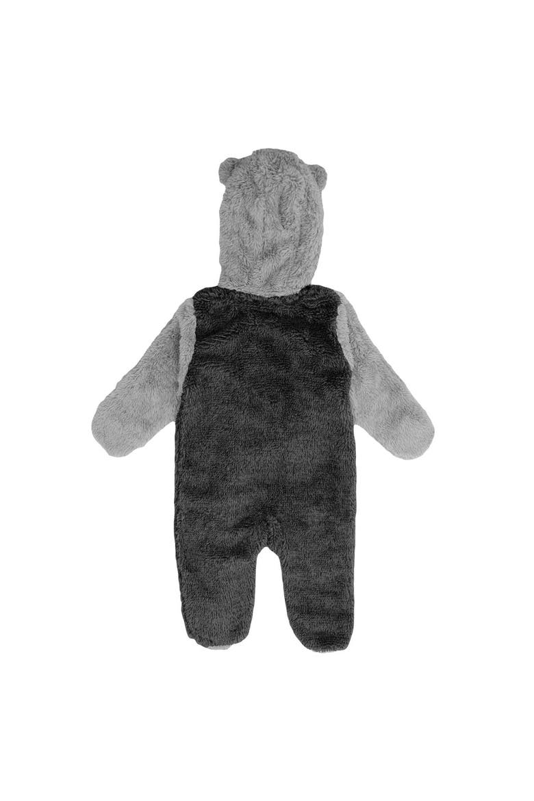 Newborn & Infant Black Pittsburgh Penguins Game Nap Teddy Fleece Bunting Full-Zip Sleeper, Alternate, color, Black