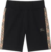 Burberry Check Trim Cotton Shorts