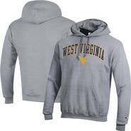 Champion Men's Champion  Heather Gray West Virginia Mountaineers Arch Over Logo Pullover Hoodie