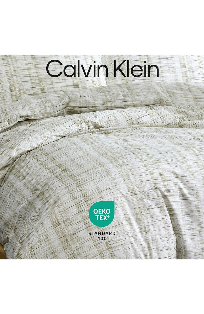 Calvin Klein Weave Texture Cotton Blend Comforter & Shams Set, Alternate, color, Light Green
