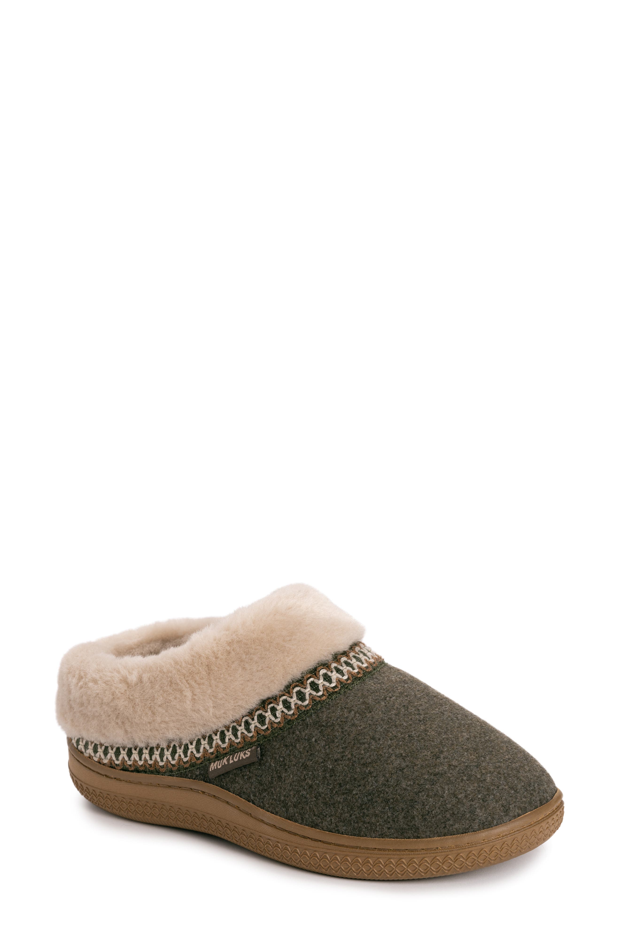  Olive Heather Faux Boiled Wool