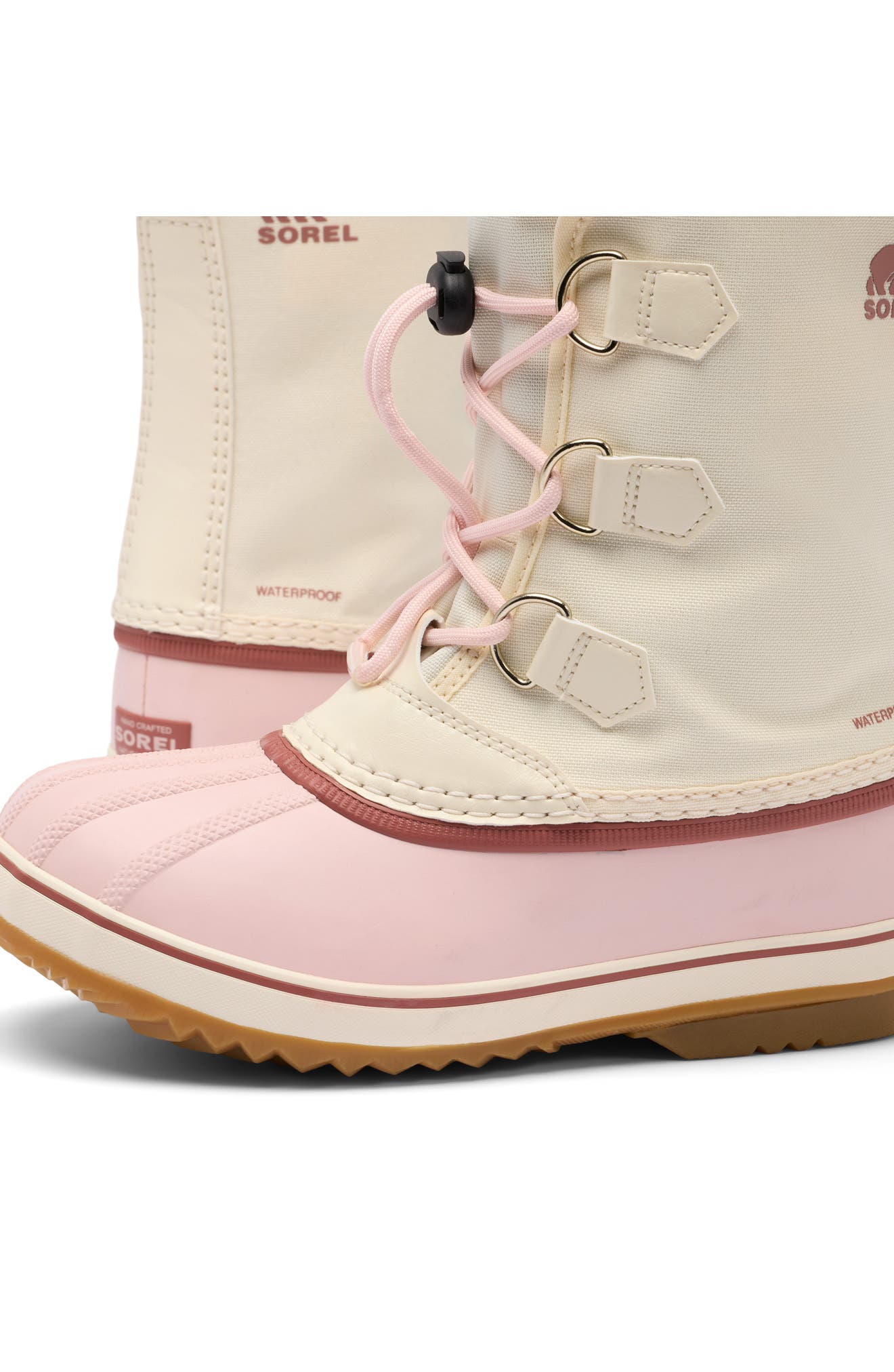 Kids' Yoot Pac Waterproof Snow Boot, Alternate, color, SNOW/ PINK SALT