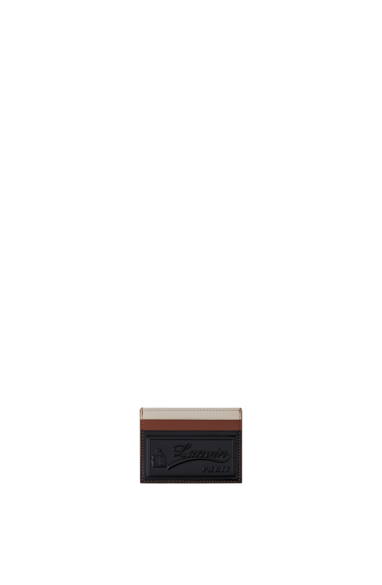Lanvin Tricolor Leather Card Holder, Main, color, Black/Multicolour