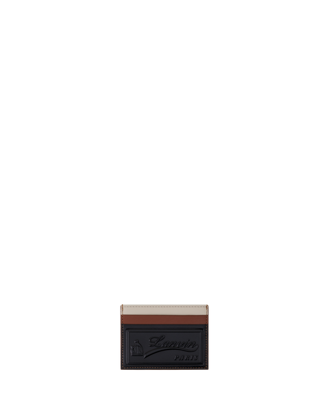 Tricolor Leather Card Holder