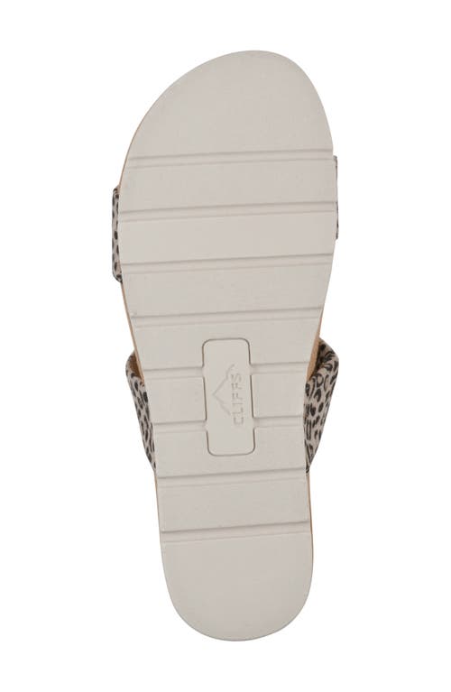 Cliffs By White Mountain Tahlie Slide Sandal In Natural Leopard Suedette
