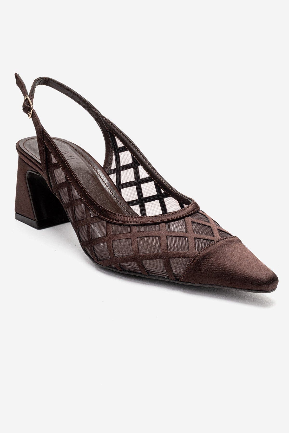 Alveron Block Heel Mesh Pump, Alternate, color, Brown